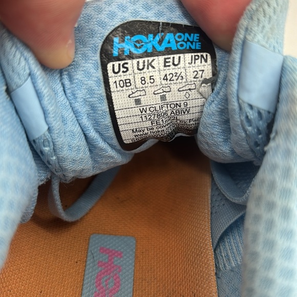 HOKA CLIFTON 9 BLUE/ORANGE WOMEN’S REGULAR ATHLETIC SHOES‎ - Picture 8 of 8